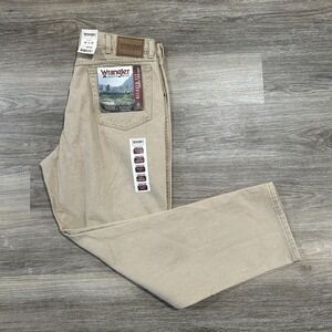 VINTAGE Wrangler Jeans Mens 38x32 Tan Relaxed Fit New With Tags